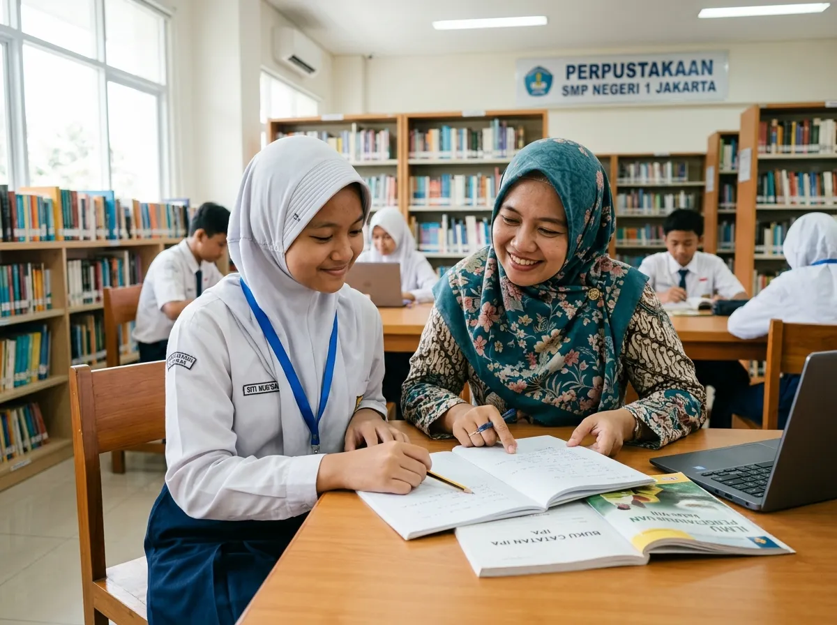Guru Mendampingi Siswa SMP Four Talent